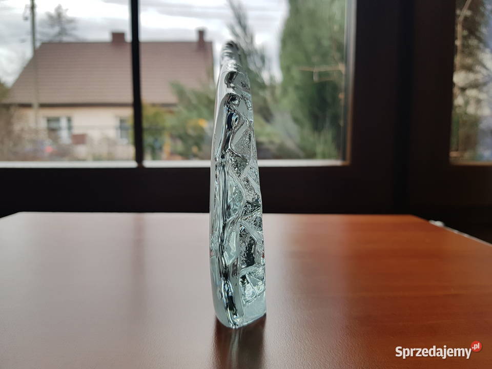 Figurka plakieta Pies i zając szkło Ząbkowice śląskie