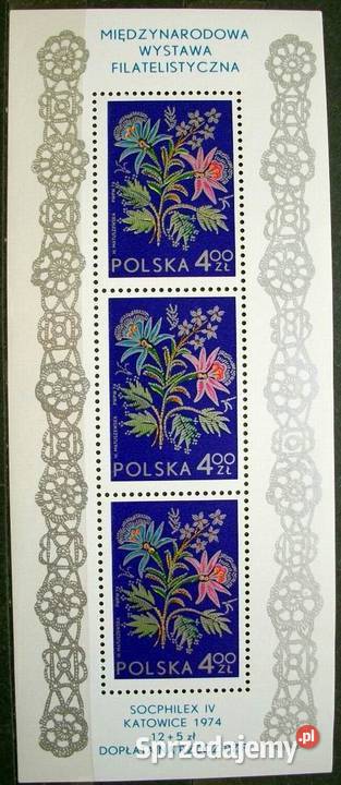 Znaczki polskie 1974 Fi blok 92b z błędem B1 Leźnica Wielka-Osiedle sprzedam