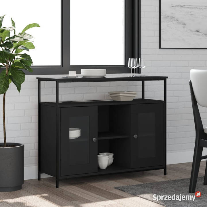 Szafka czarna 100x35x80 materiał drewnopochodny mazowieckie Warszawa