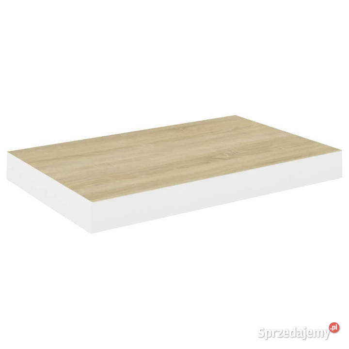 Półki ścienne 4 dębowobiałe 40 x 235 x 38 MDF Warszawa