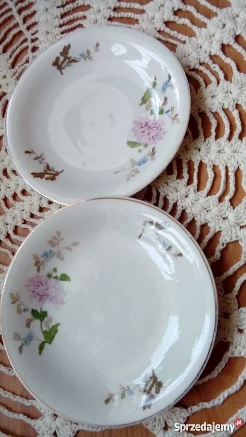 Talerzyki deserowe sygnowane Ćmielów Ceramika i szkło Warszawa