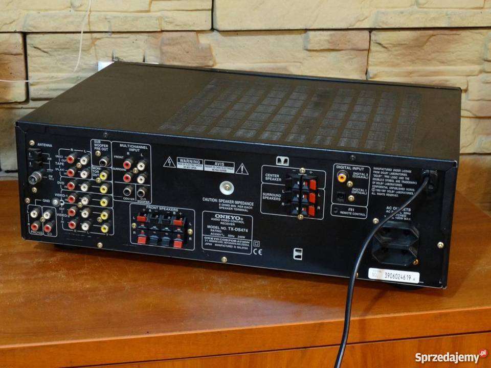 Amplituner Onkyo TXDS474 wejścia cyfrowe 240 wat Jasło