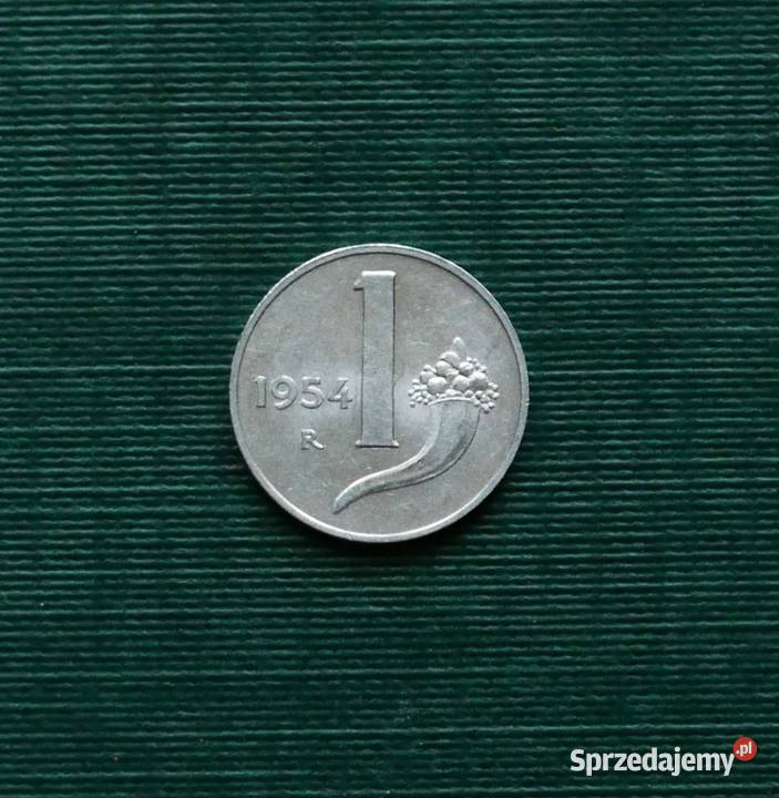 Włochy 1 lir 1954r Gliwice