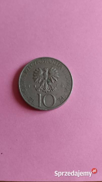 Moneta 10 PRL Adam Mickiewicz 1976
