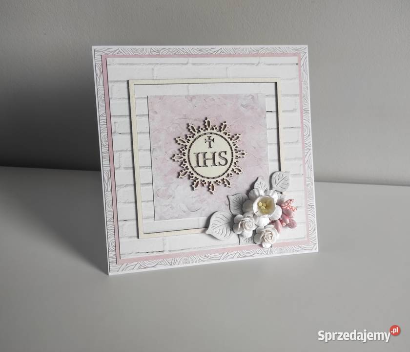 Kartka ręcznie robiona na Komunię Świętą 4 z Łódź