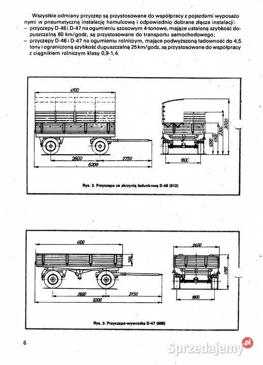 Instrukcja obsługi przyczepy Autosan d 46 d47 Stalowa Wola