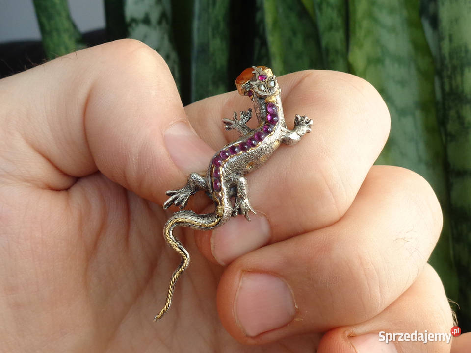 stara broszka z platyny opolskie Brzeg sprzedam