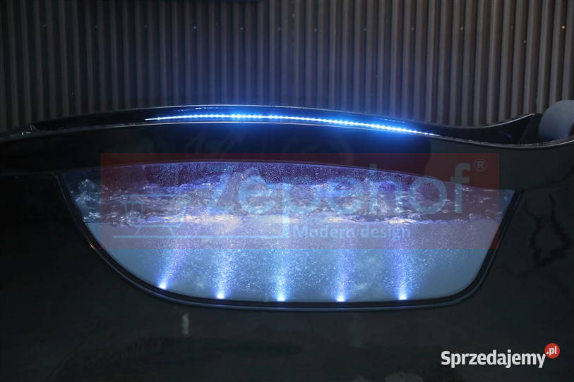 Czarna wanna z hydromasażem EBD034 prostokątna podlaskie