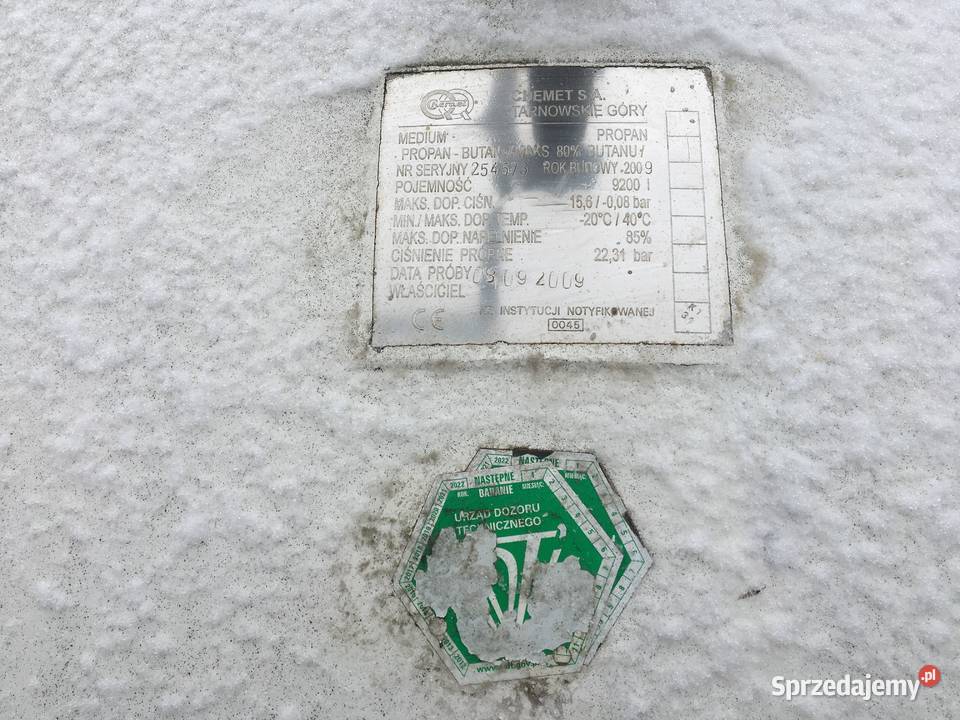 Zbiorniki na gaz 4850 9200 Materiały budowlane Kielce
