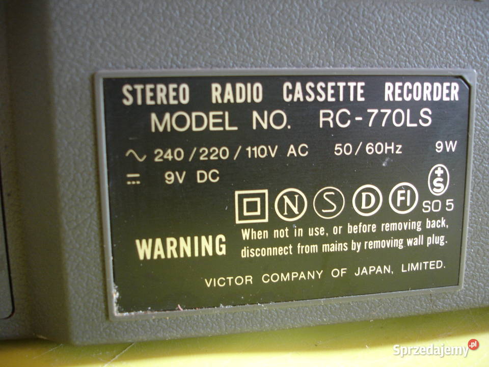 Radiomagnetofon JVC RC770LS Kolekcje Zielona Góra