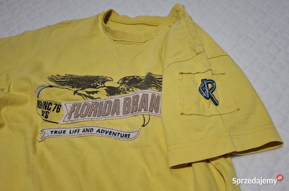 Koszulka krótki rękaw Tshirt żółta Rep inc 128 śląskie