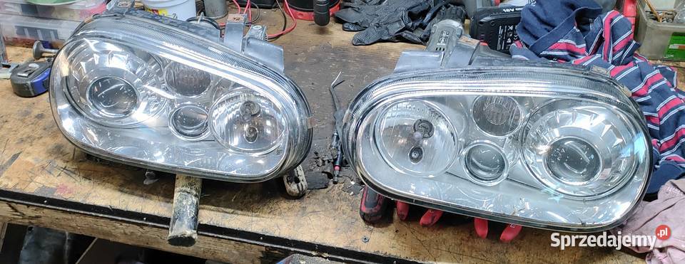 Lampy przednie soczewka VW Golf 4 małopolskie Jabłonka