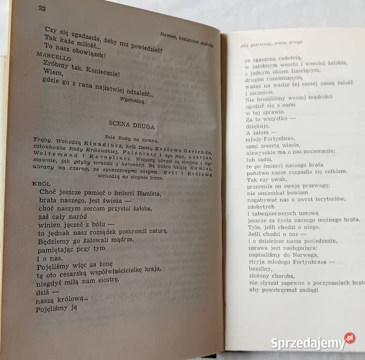 William Shakespeare Hamlet PIW 1968 Wyd I Edycja Koźminek