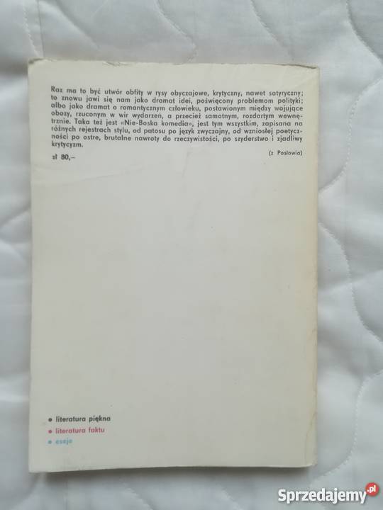 NIeBoska Komedia Zygmunt Krasiński Siedlce sprzedam