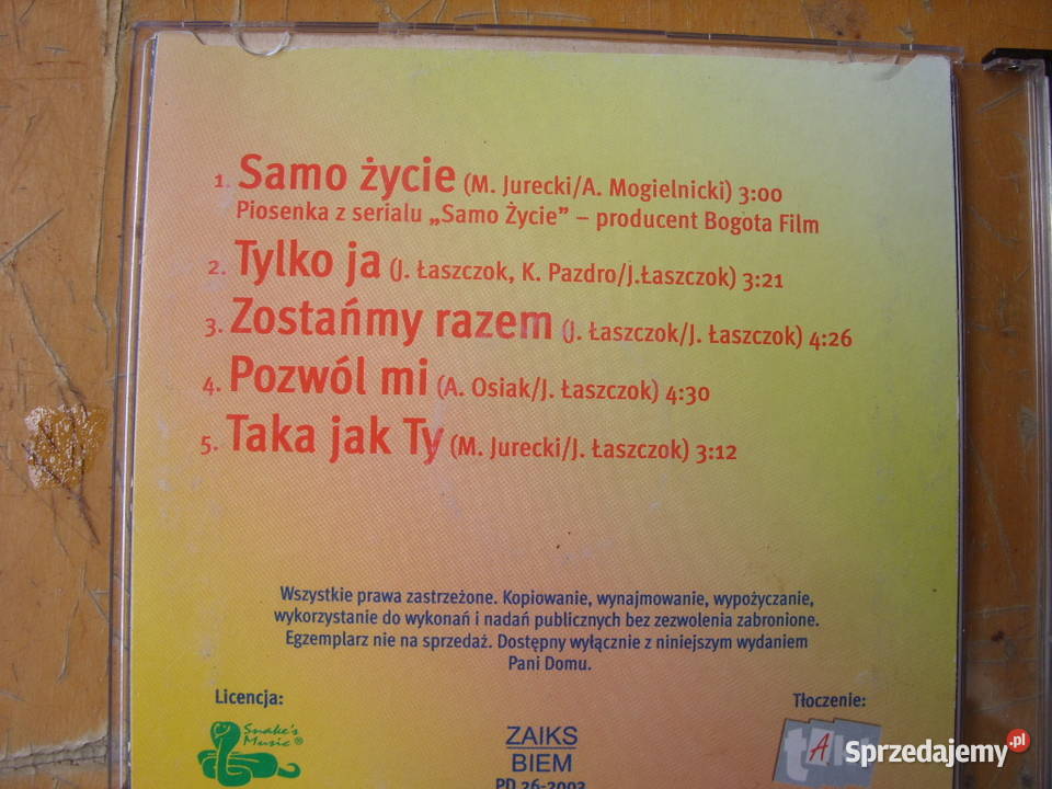 Rock CD STACHURSKYSAMO ZYCIE 2003 Wołów