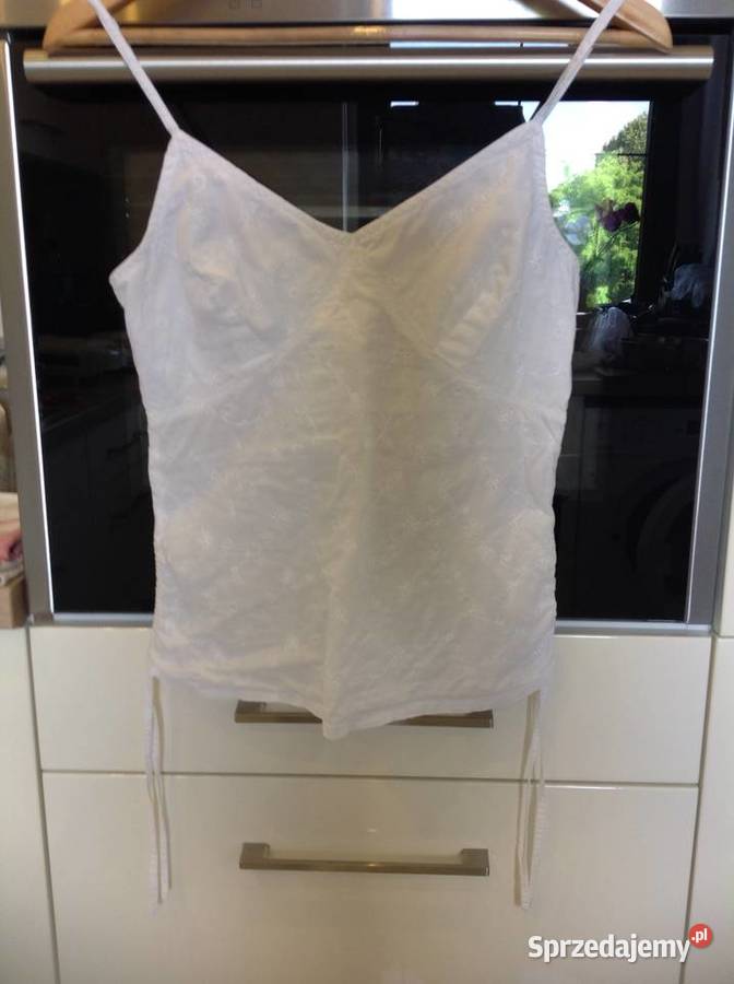 Top Haftowany Biały Damski LOOK XS Nowa Sól