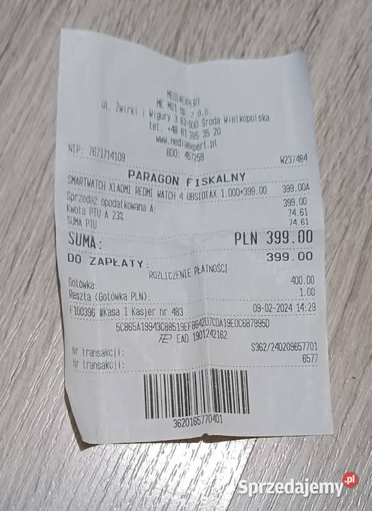 Smartwatch Xiaomi Redmi Watch 4 wielkopolskie sprzedam