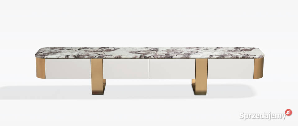 Komoda RTV biała szafka pod telewizor Sofia Golkowice