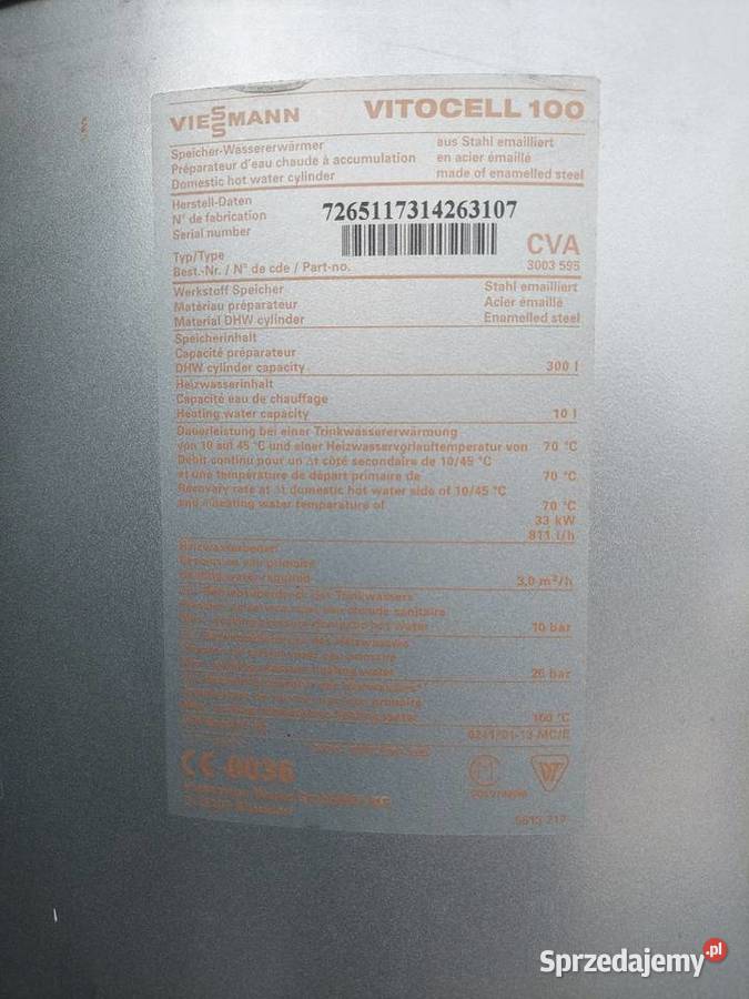 Zbiornik vitoceel 100 300l Pozostałe warmińsko-mazurskie Księży Dwór sprzedam