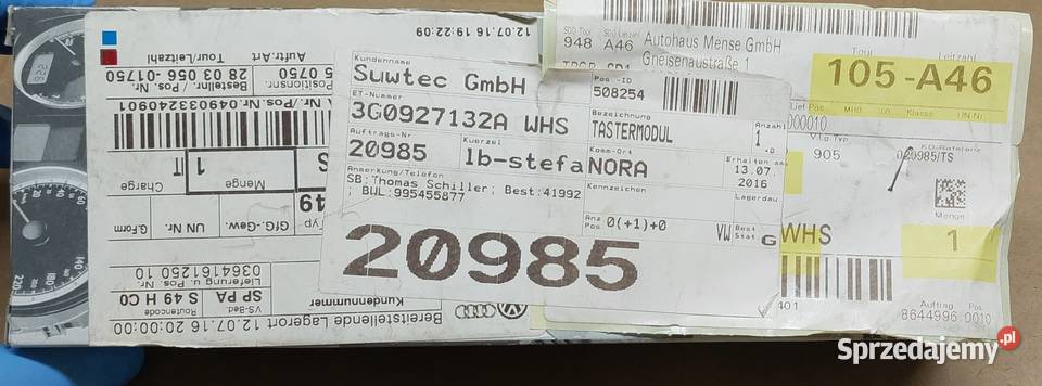 PANEL PRZYCISKÓW PDC VW ARTEON PASSAT B8 3G dolnośląskie sprzedam