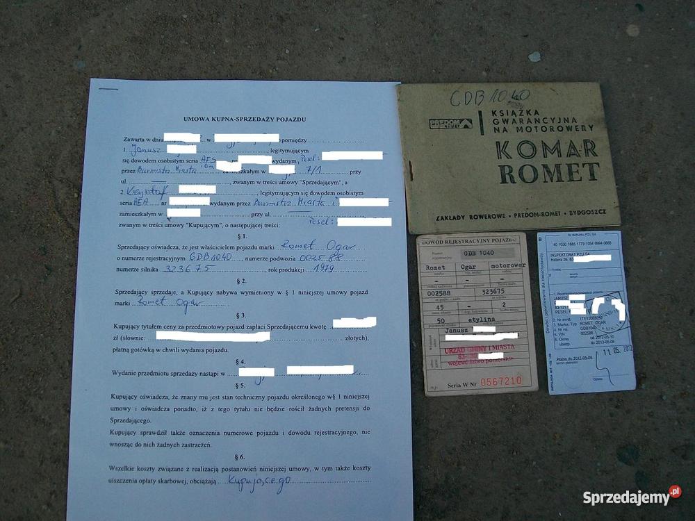 romet Ogar 50 T1 zarejstrowany ważne OC 1979r Opalenie