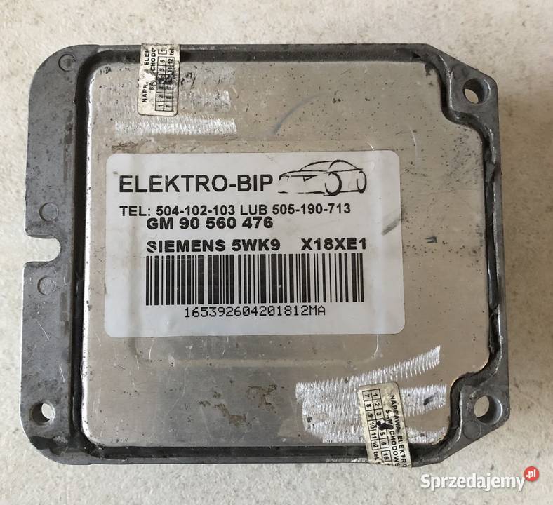 sterownik silnika 90560476 Opel Astra Zafira osobowe mazowieckie