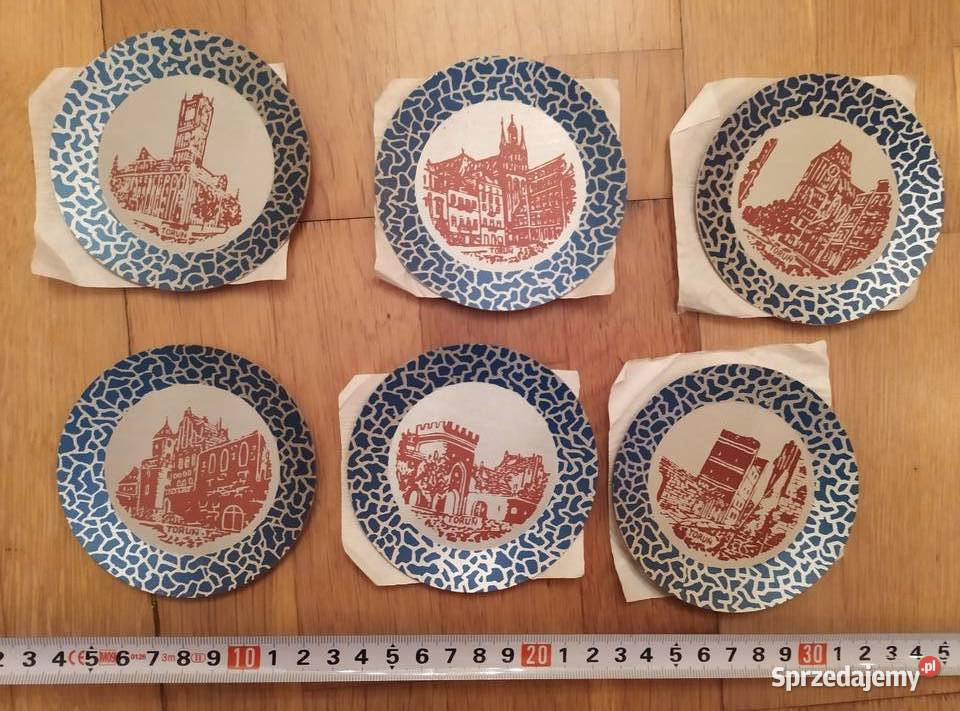 174 PODKŁADKI POD KIELISZKI METALOWE PAMIĄTKA Z Łódź