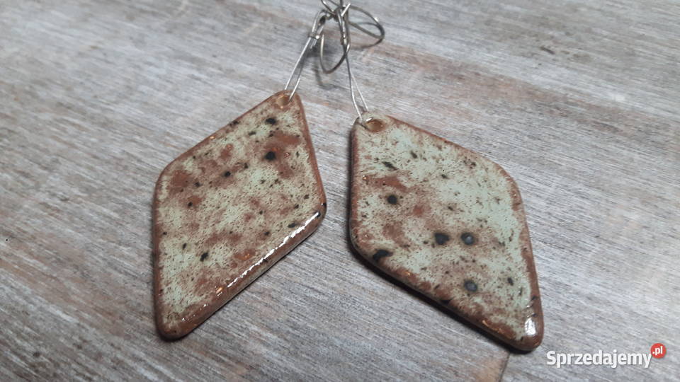 Kolczyki ceramiczne ręcznie wykonane Otwock