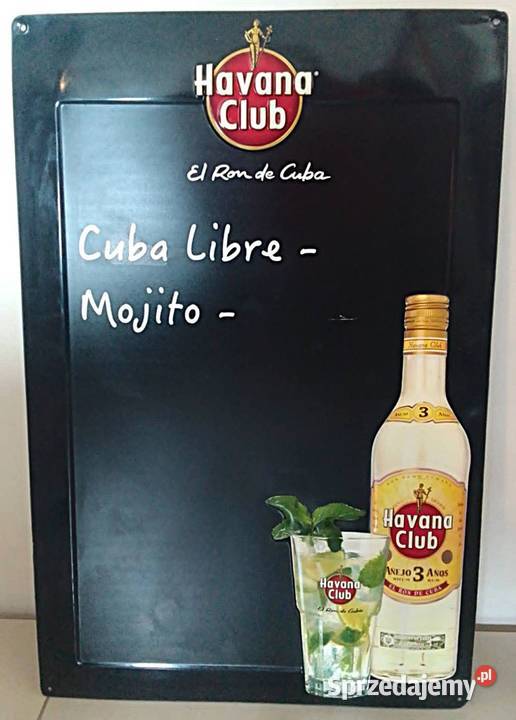 Afisz Szyld metalowy HAVANA CLUB Cennik Tablica