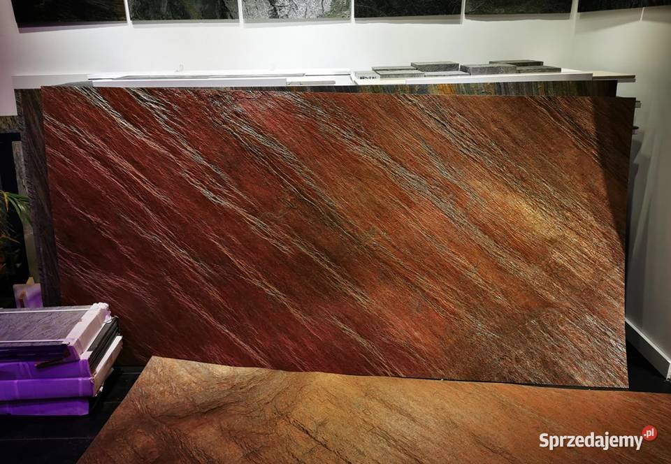 Fornir kamiennytapeta w kolorze miedzianym wewnętrzne Ściany i elewacje Szczecin sprzedam