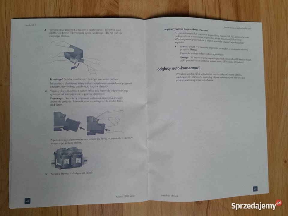 Instrukcja obsługi drukarki HP psc 1200 series Polkowice