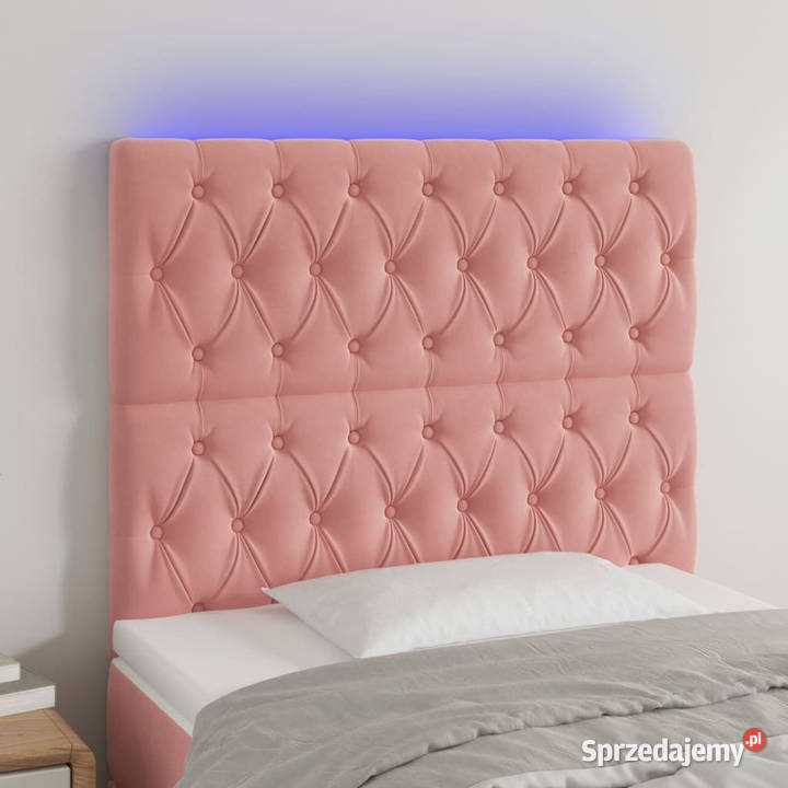 Zagłówek do łóżka z LED różowy 90x7x118128 Warszawa