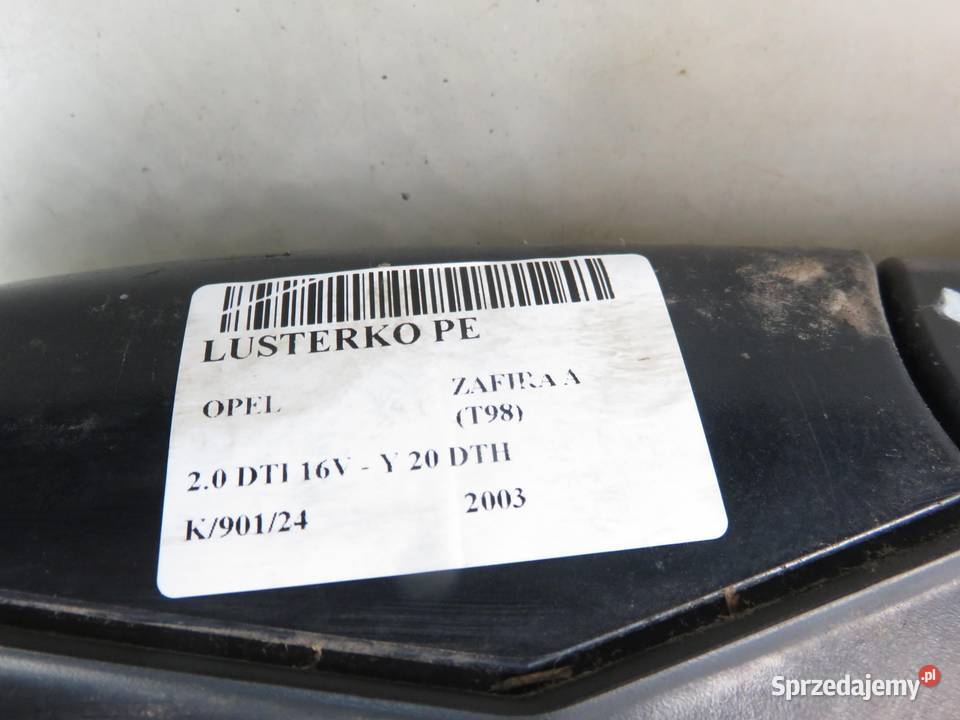 LUSTERKO PRAWE OPEL ZAFIRA A 5 PIN