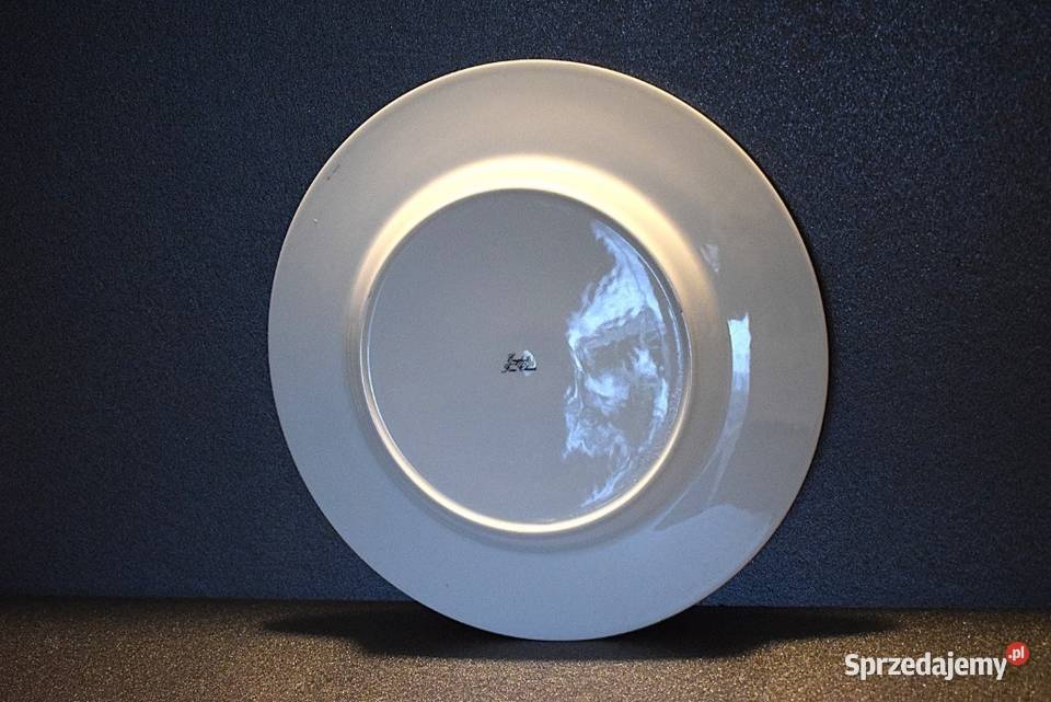 Porcelanowy talerz ozdobny sygnowany średnica 27 Chełmno