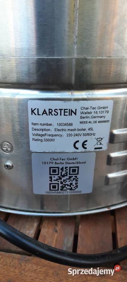 Kocioł do warzenia piwa Klarstein Brauheld Pro Koszalin sprzedam