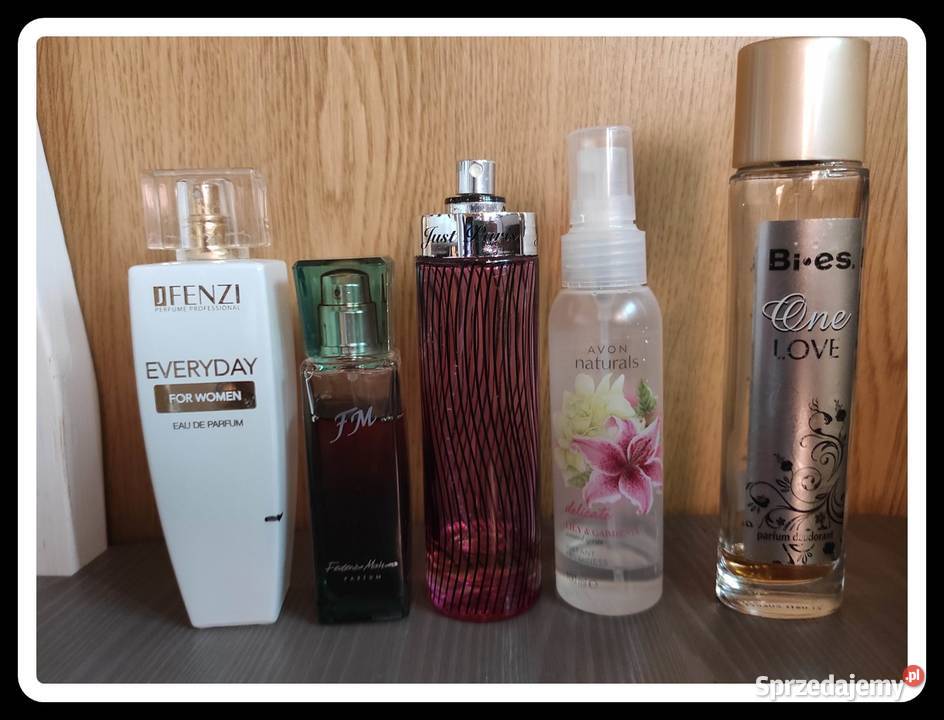 zestaw perfumów 5 różnych zapachów słodkie i nie