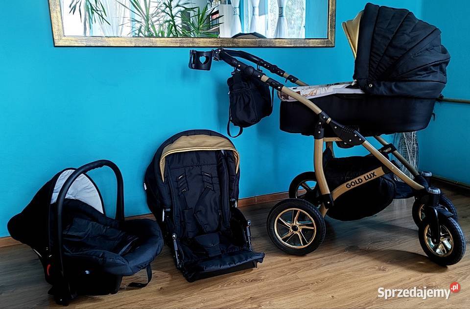 Wózek Gold Lux Baby Lux 3w1 Adaptery do fotelika  Wolbrom