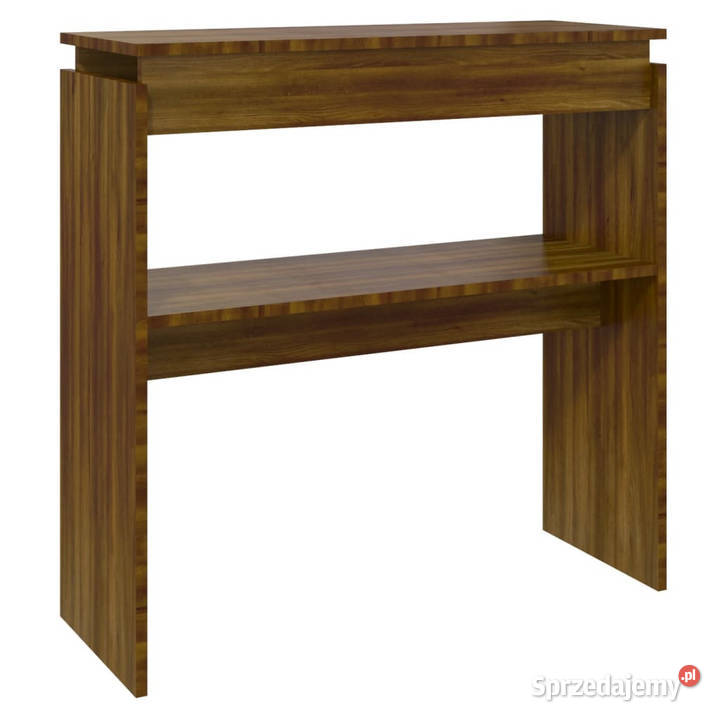 Stolik konsolowy brązowy dąb 80x30x80 WM815218 Warszawa