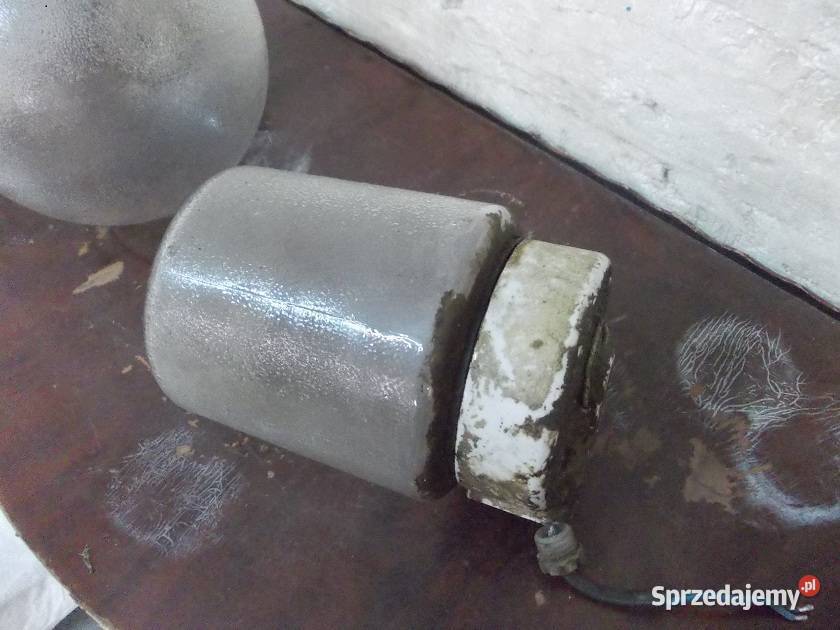 Stare industrialne lampy wiszące szkło i śląskie Bielsko-Biała sprzedam