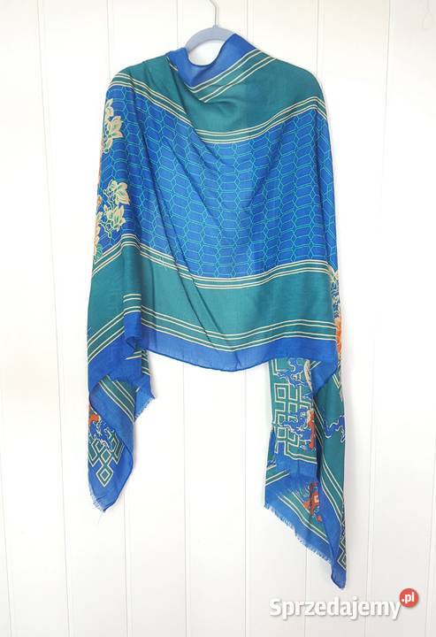 Nowy lekki szal tkany z wełną orientalny Dla kobiet Szczecin