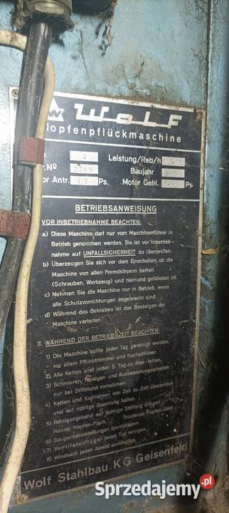 Likwidacja gospodarstwa do produkcji chmielu nieuszkodzony