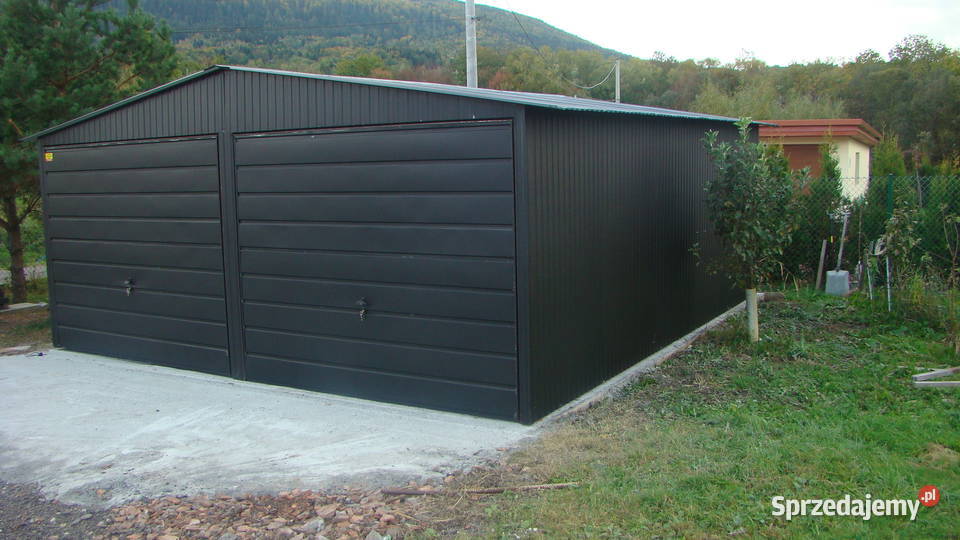 GrzywStal Garaż Blaszany 6x6 CZARNY blaszak łódzkie Radomsko