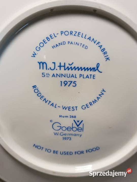 Kolekcjonerski talerz GOEBEL Hummel 5nd Annual Dobrzany