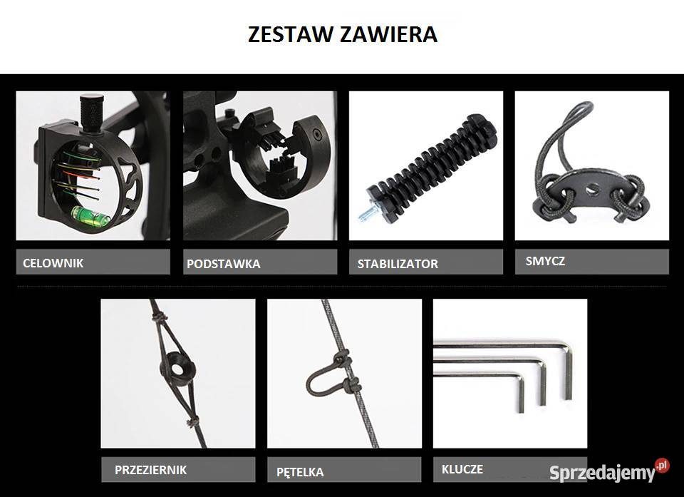 Łuk Bloczkowy myśliwski Sanlida camo Zestaw Sporty strzeleckie i myślistwo