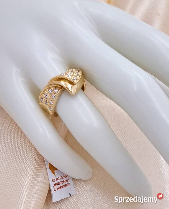 Pierścionek r145 Złoty pr585 Glamour Z835 Poznań