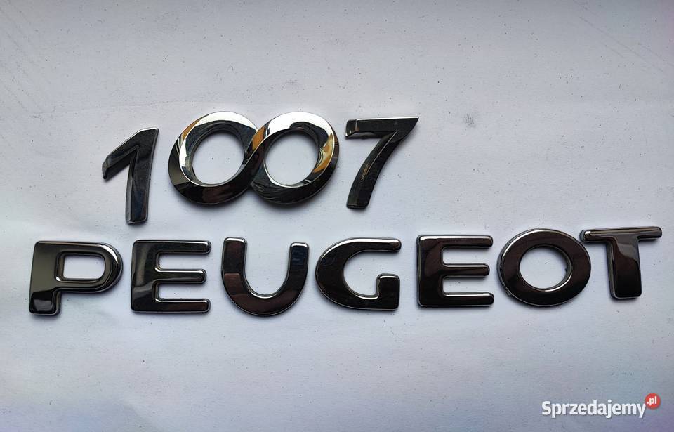 Napis emblemat Peugeot 1007 Lipno