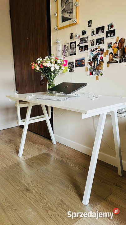 IKEA TROTTEN biurko 120x70 cm białe – ideal condition