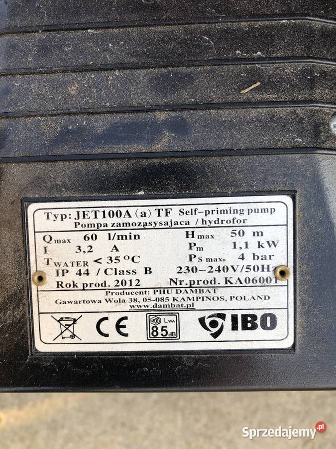 Pompa hydroforowa IBO JET100A Tarnów