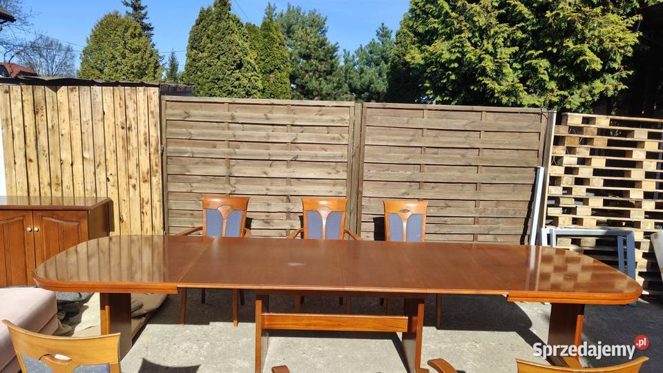 Stół KLOSE rozkładany duży do 360 6 krzeseł Warszawa