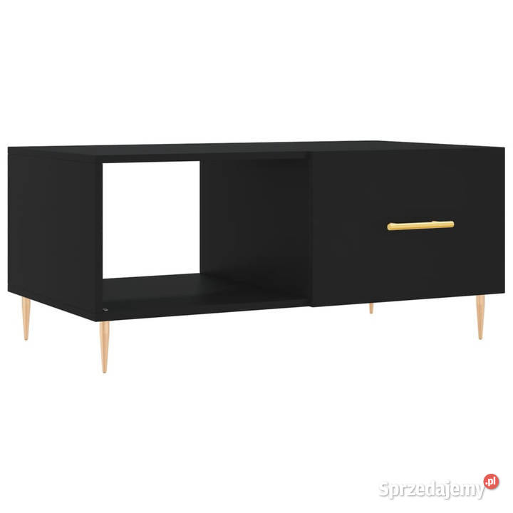 Stolik kawowy czarny 90x50x40 materiał Warszawa